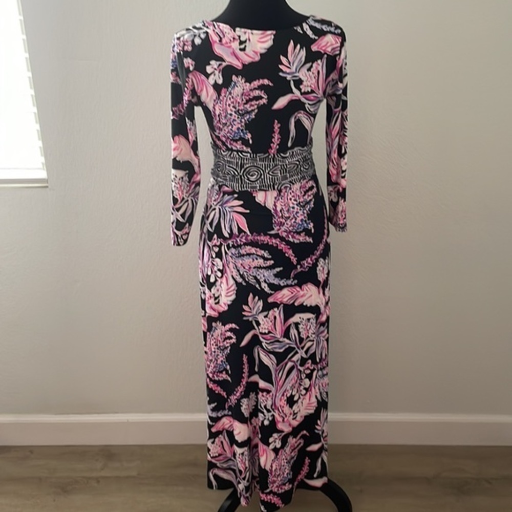 $218 Lilly Pulitzer Fleuris Midi Dress In Onyx 0014 - Picture 9 of 12
